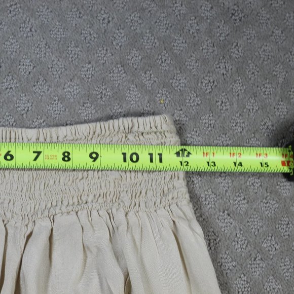 Island Planet Size S Loose Beige Smocked Waist Pants - Picture 4 of 6